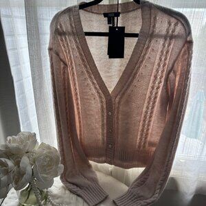 PAIGE Sofie Cable Knit Cardigan Sweater SIZE M